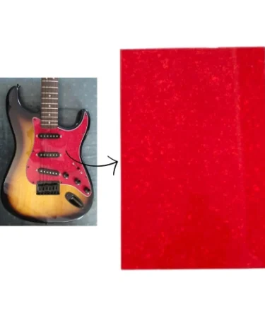Bahan-Material-Pickguard-Pelindung-Body-Gitar-Red-Pearl-4-Ply