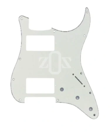 Pickguard Pelindung Body Gitar Fender H-H White 3 Ply 1.1