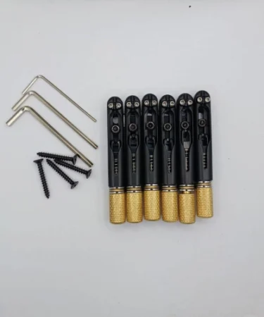 Bridge-Gitar-Guitar-Elektrik-Electric-Headless-6-String-W-001-6-BK-Gold-1.1