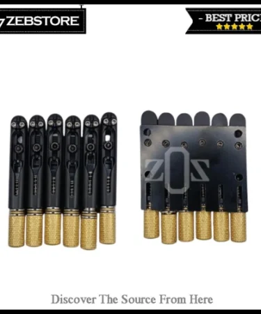 Bridge Gitar Guitar Elektrik Electric Headless 6 String W-001-6 BK Gold