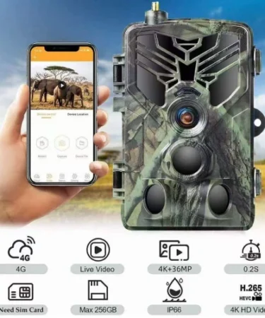 Kamera-Hunting-Wild-Camera-Trail-Pengintai-Hewan-HC810-PRO-4G-4K-App