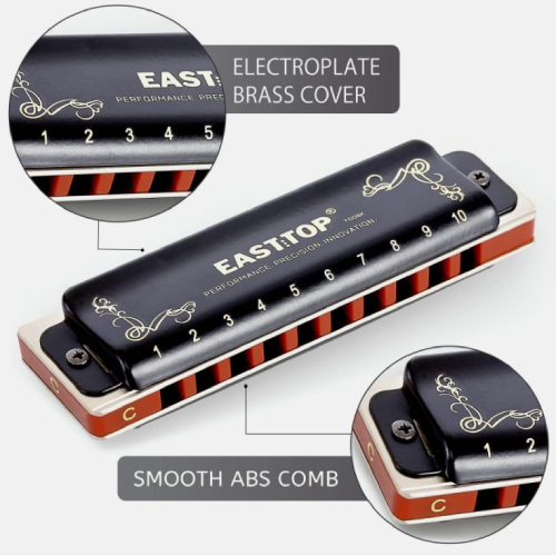 Harmonica Diatonic EastTop Blues T008K 10H 1.3