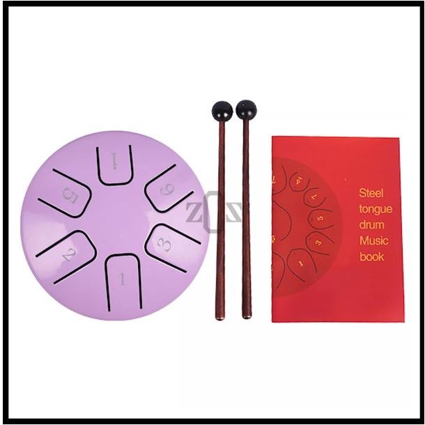 Drum Tongue Mini Hang Handpan Perkusi Carbon Steel 3 Inch 6 Nada Tone - Image 4