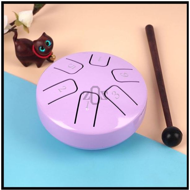 Drum Tongue Mini Hang Handpan Perkusi Carbon Steel 3 Inch 6 Nada Tone - Image 2