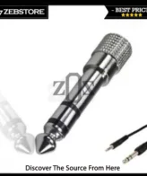 Adapter Jack Audio Connector Converter 3.5mm To 6.5mm Stereo Chrome