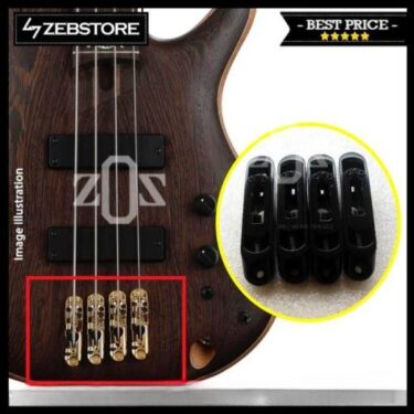MP 1876 - Bridge Bass monorail 4 String Black Features: -High quality and testing is fine -It can replace your old or damaged bridges -Well fit for 4 string electric bass -Great performance, elegant design Specifications: Brand: - Material: Zinc Alloy Color: Black Size: 7cm x 1.5cm String Spacing : 1.2 cm Weight: 311gr Type: Monorail Expired: - Condition: New Made In: China How To Use : Ready to use Package Contents: 1SET X Bridge Bass monorail 4 String Black