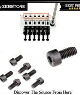 Baut Sekrup Screw T Saddle Tremolo Floyd Rose Parts Hexagon Black 6 pcs