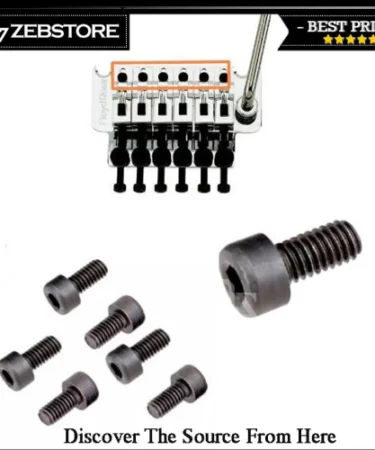 Baut Sekrup Screw T Saddle Tremolo Floyd Rose Parts Hexagon Black 6 pcs