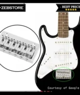 Bridge Gitar Elektrik Electric Fender Fixed 6 Saddle String Chrome