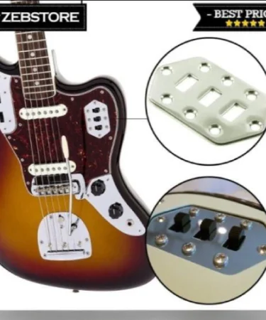 Control Plat Plate Slide Switch Gitar Jaguar Chrome