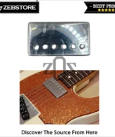 Cover Tutup Pelindung Pickup Humbucker Coil 6 Holes Metal Chrome