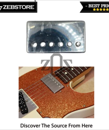 Cover Tutup Pelindung Pickup Humbucker Coil 6 Holes Metal Chrome