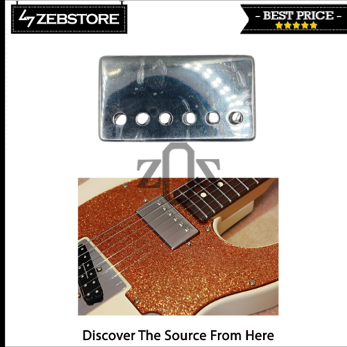 Cover Tutup Pelindung Pickup Humbucker Coil 6 Holes Metal Chrome