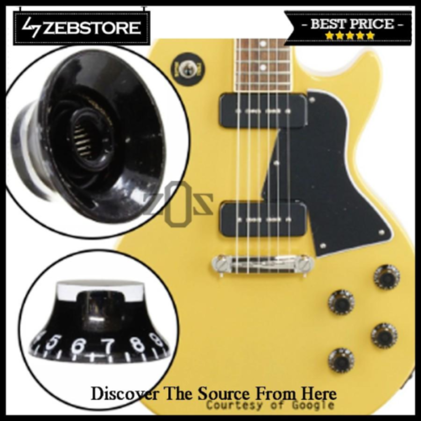 Knob Gitar Bell Epiphone Les Paul DPK 600 Black