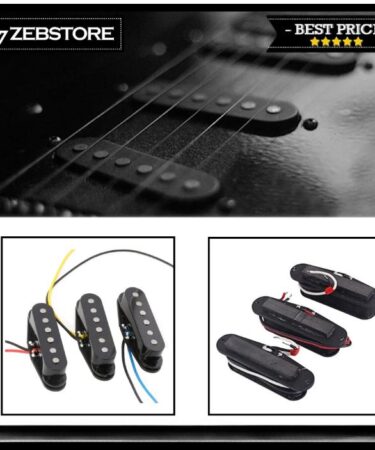 Pickup Gitar Elektrik Electric Single Coil Jinwoo Black Set 3pcs