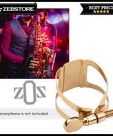 Ligature Clamp Mouthpiece Saxophone Soprano Alto Tenor Metal Brass Gold