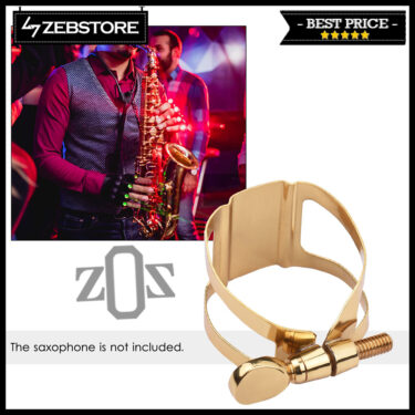 Ligature Clamp Mouthpiece Saxophone Soprano Alto Tenor Metal Brass Gold