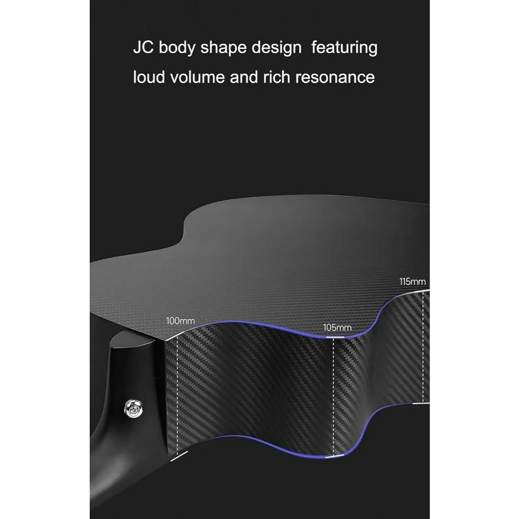 Gitar Guitar Akustik Acoustic Natasha X Carbon Fiber Steel String - Image 7