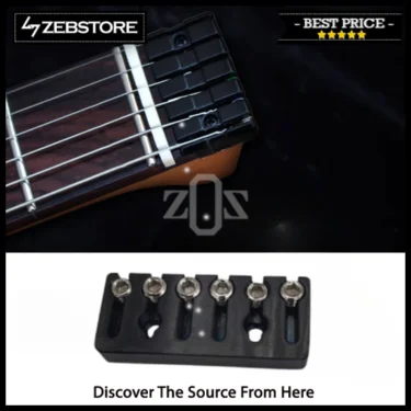 Nut Locking Gitar Guitar Elektrik Headless 6 string WH-003 Black