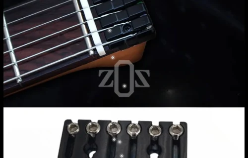 Nut Locking Gitar Guitar Elektrik Headless 6 string WH-003 Black