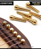 Paku Gitar Guitar Pin Bridge Akustik Acoustic Metal Gold 6 Pcs