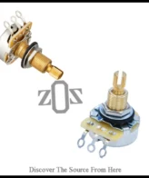 Potensio Potentiometer Jumbo CTS Hosco Japan Split Shaft B500 | A special silver material is mixed with carbon that is compatible with resistors. Not only does it leak when you squeeze it, but it also minimizes signal loss at full ten.