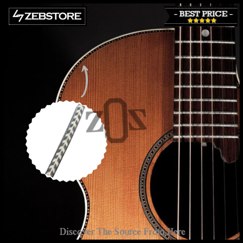 Purfling List Strip Side Body Gitar C-72 Arrow Herringbone 640x3x1mm