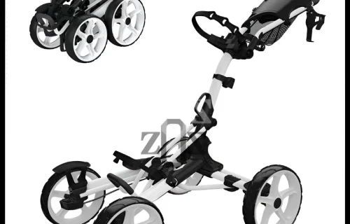 Troli Trolley Bag Golf Gaopin 4 Wheels Foldable With Umbrella Holder