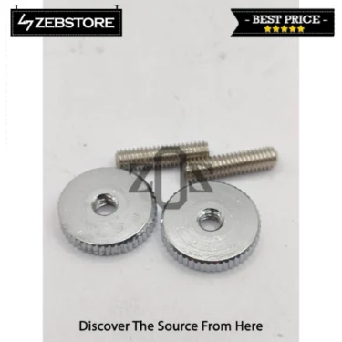 Bridge Tune O Matic Guitar Studs & Wheels Adjustable Chrome 2Pcs