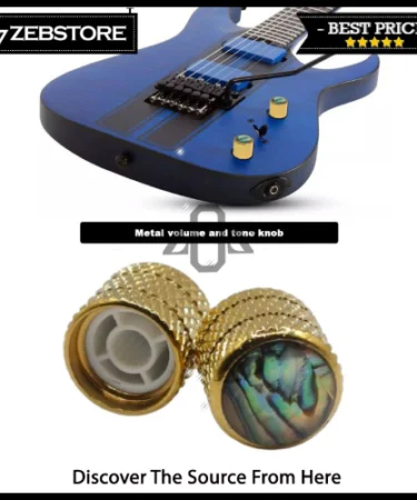 Knob Gitar Guitar Dome Besi Metal Abalone C-1003 Gold