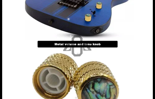 Knob Gitar Guitar Dome Besi Metal Abalone C-1003 Gold