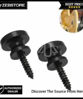 End Pin Strap Gitar Guitar Elektrik Akustik Metal Black Set