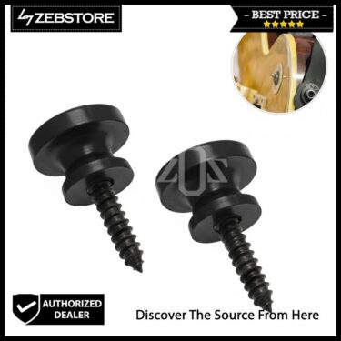 End Pin Strap Gitar Guitar Elektrik Akustik Metal Black Set