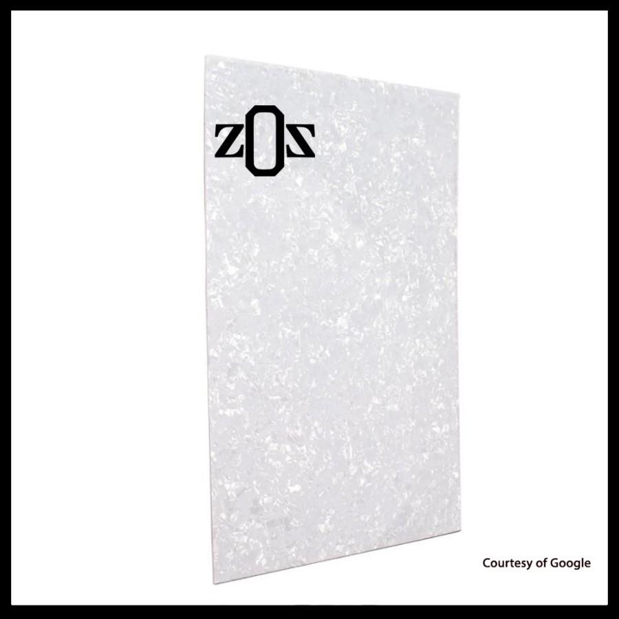 Bahan Material Pickguard Pelindung Body Gitar Pearl White 3 Ply - Image 3