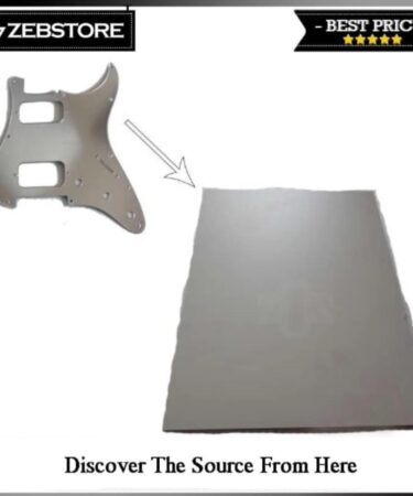 Bahan Material Pickguard Pelindung Body Gitar Mirror Kaca Chrome 1 Ply