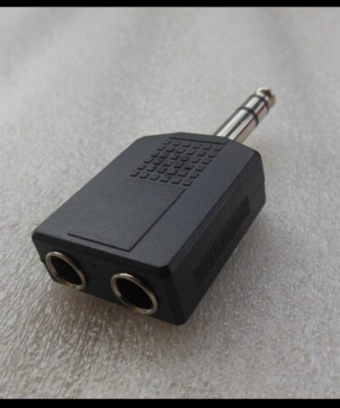 Konektor Connector Jack Cabang Audio Double Y 6.5mm To 6.5mm Stereo