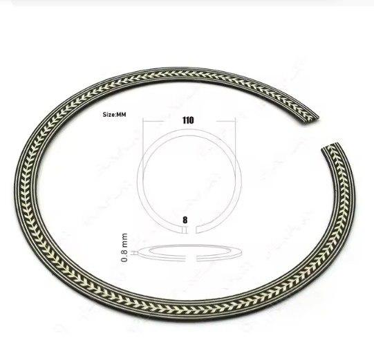 Rosette Kayu Lubang Soundhole Gitar Akustik Arrow Herringbone IB-903A - Image 2