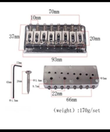 Bridge Fixed Electric D1 8 String Chrome