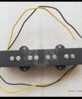 Pickup Bass Jazz GnB Elektrik Electric Ceramic 4 String Black | Suitable for 4-string Jazz bass guitar neck replacement parts, adjustments for the bridge or neck