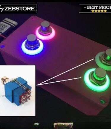 Saklar Switch Pedal Effects Stomp Foot Push 3PDT 9Pin Ring Light LED