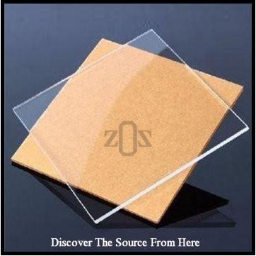 Bahan Material Pickguard Pelindung Body Gitar Akrilik Acrylic Transparan 1 Ply