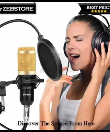 Microphone Condenser BM-800 Scissor Arm Stand Phantom Power Filter Set