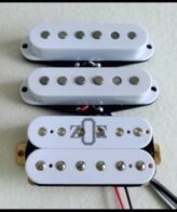 Pickup Gitar Guitar Humbucker HSS H-S-S Putih White Set