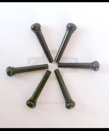 Pin Bridge Acoustic Black 6 pcs