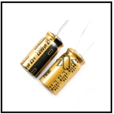 Kapasitor Capacitor Elco 220uF 25V Nichicon FW Gold