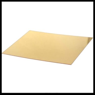 Bahan Material Pickguard Pelindung Body Gitar Mirror Kaca Gold 1 Ply