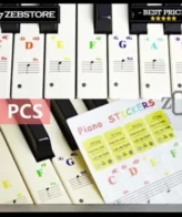 Sticker Penanda Tuts Kunci Nada Piano Keyboard 88 Key Clear Motif