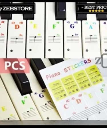 Sticker Penanda Tuts Kunci Nada Piano Keyboard 88 Key Clear Motif