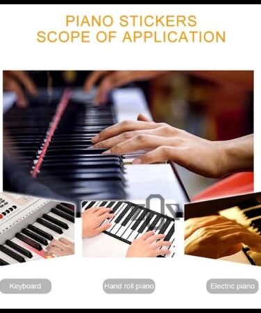 Sticker Penanda Tuts Kunci Nada Piano Keyboard 88 Key Clear Motif