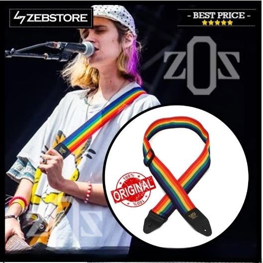 Strap Sabuk Tali Gitar Guitar Ernieball Rainbow